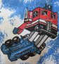 Vintage Transformers Curtains Pair 1980's Toys