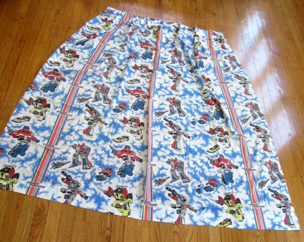 Vintage Transformers Curtains Pair 1980's Toys