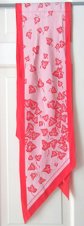 Vintage Designer Monique Martin Red and White Ivy Scarf