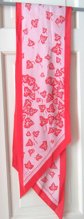 Vintage Designer Monique Martin Red and White Ivy Scarf