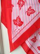 Vintage Designer Monique Martin Red and White Ivy Scarf