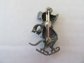 Vintage Anthropomorphic JJ Skating Mouse Pin