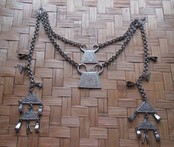 Vintage Hmong Spirit Locks Necklace ? Or Piece? Tribal