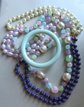 1980's Lucite Jewelry Lot Necklaces Bangle Bracelet