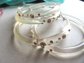 Frosted Lucite Pierced Hoops Earrings Lot Never Worn