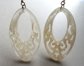 Molded Lucite Cutwork Pierced Earrings Never Worn
