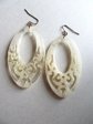 Molded Lucite Cutwork Pierced Earrings Never Worn
