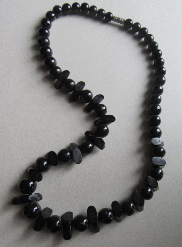 Vintage Genuine Hawiian Black Coral Necklace