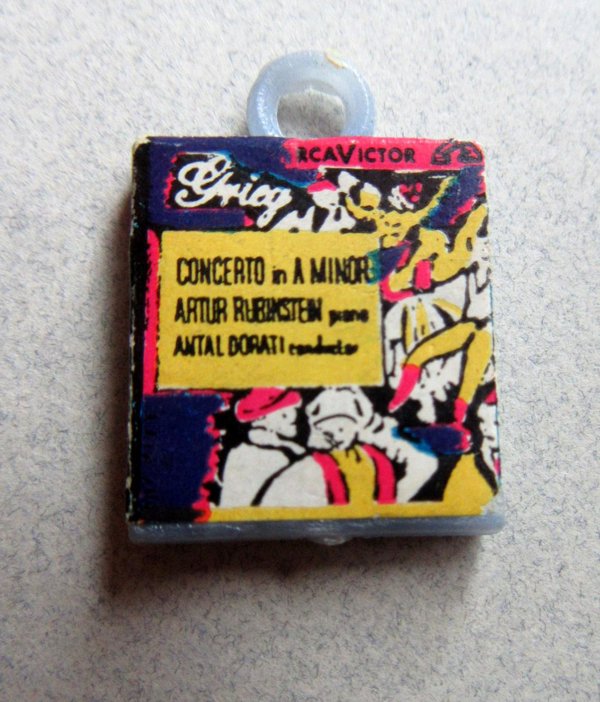Vintage 1950's-'60's Miniature Record Charm Edvard Greig's Concerto Gum Ball Machine Prize