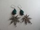 Vintage 1980's Genuine Stone Pot Leaf Style Pierced Earrings Never Worn