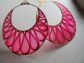Vintage 1960's Mod Pink Cellulose Clip Earrings RARE Never Worn