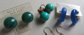 Vintage Earrings Lot Blue and Green Some Mod!