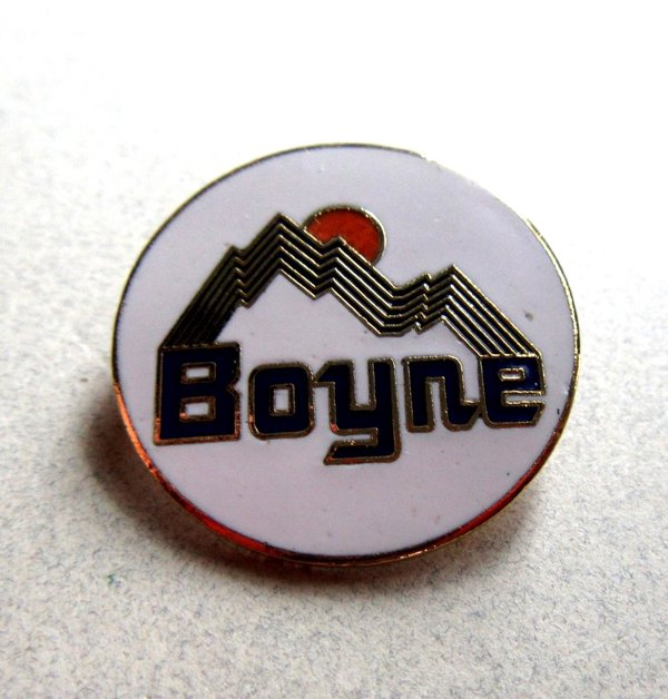 Vintage Boyne Michigan Skiing Enameled Pin