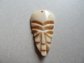 Vintage Carved Bone Tiki Pendant Jewelry Making supplies