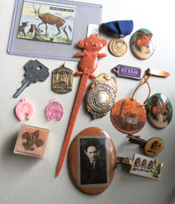 Vintage Junk Drawer Lot Trader Vics Drink Stirrer, Pocket Mirror And More!