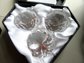 Oleg Cassini Three Diamond Shaped Crystal Paperweights Set 