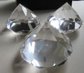 Oleg Cassini Three Diamond Shaped Crystal Paperweights Set 