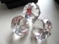 Oleg Cassini Three Diamond Shaped Crystal Paperweights Set 