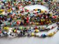 EIGHT Vintage Colorful Glass Seed Bead Necklaces Lot Never Worn Hippie Jewelry