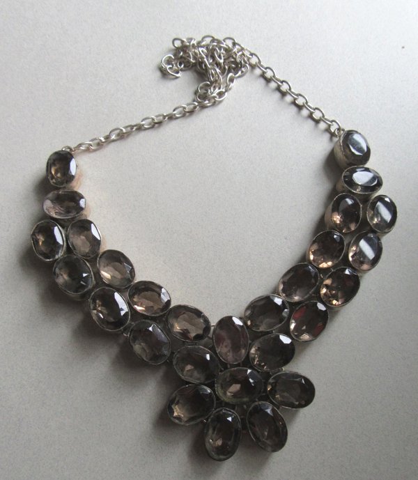 Smokey Quartz Bib Necklace Gemstone