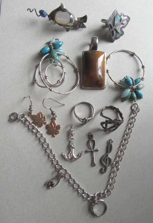 Sterling Silver Scrap Lot Many Wearable Pieces 40.9 Grams