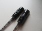 Two Vintage Taxco Sterling Silver Onyx Tiki Cocktail Forks