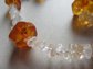 Gemstone and Amber Necklace Sterling Clasp