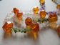 Gemstone and Amber Necklace Sterling Clasp