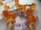 Gemstone and Amber Necklace Sterling Clasp