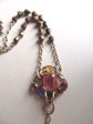 Multi Color Rhinestone and Glass Beads Y Necklace