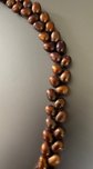 Copper Dyed Genuine Freshwater Pearls Artisan Necklace Sterling Clasp Fine Jewelry