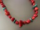 Genuine Dyed Coral and Turquoise Necklace