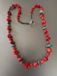 Genuine Dyed Coral and Turquoise Necklace