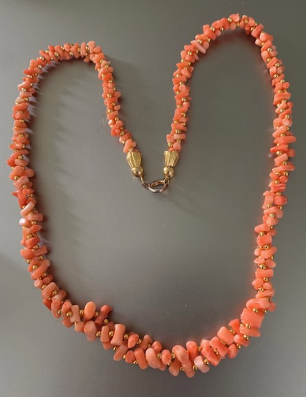 Vintage Genuine Branch Coral Necklace