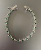 Green and White CZ Tennis Cocktail Bracelet Travel Safe Jewelry