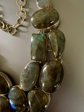 Genuine Labradorite Bib Necklace Gemstone Marked 925