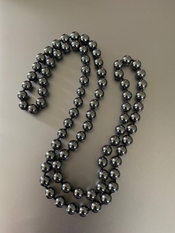 Genuine Hematite Necklace Semi Precious Stone
