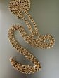 Vintage Napier Signed Large Link Long Gold Tone Chain Travel Safe Jewelry