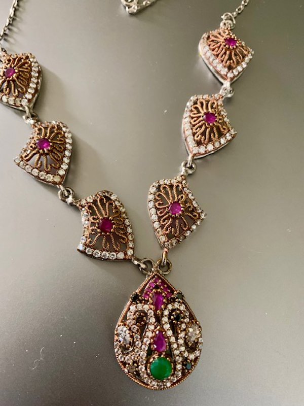 India Multi Colored Stone Necklace