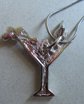 Austrian Crystal Rhinestone Martini Pendant Chain Necklace Circa 2000 Y2K Never Worn