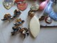 Junk Drawer Lot Bubble Gum Charms 1939 World's Fair Cabochon Wade and More!