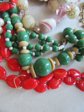 Vintage All Glass and Crystal Beads Lot Leopard Hart Pedants Jewelry Making Supplies