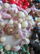Vintage All Glass and Crystal Beads Lot Leopard Hart Pedants Jewelry Making Supplies