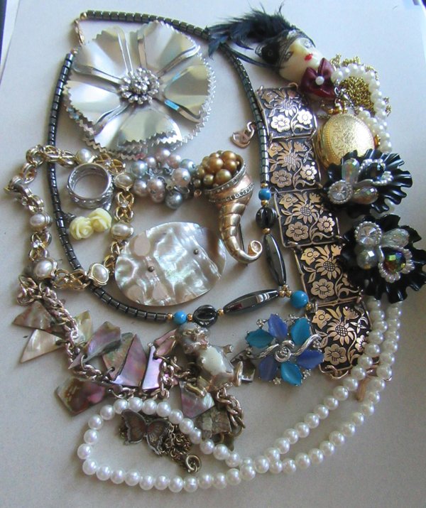 Junk Jewelry and Parts Lot