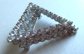 Vintage 3D Rhinestone Triangle Pin