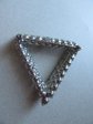 Vintage 3D Rhinestone Triangle Pin