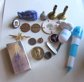 Vintage Collectibles Lot Elvis Perfume Indian Head Penny 1887 Golden Nugget Casini Chip Wade and More
