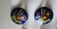 Vintage Fine Enameled Flower Screw Back Earrings Japan