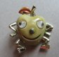 Vintage Anthropomorphic Apple Pin Google Eyes