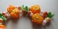 Mod 1960's Flower Necklace Orange Yellow Hippie '60's Accessories